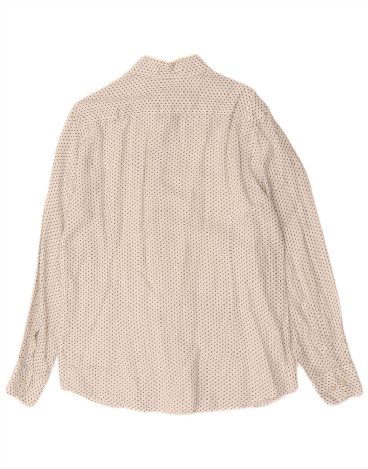 Camicia Uomo Massimo Dutti Lino Maculato Bianco Medio