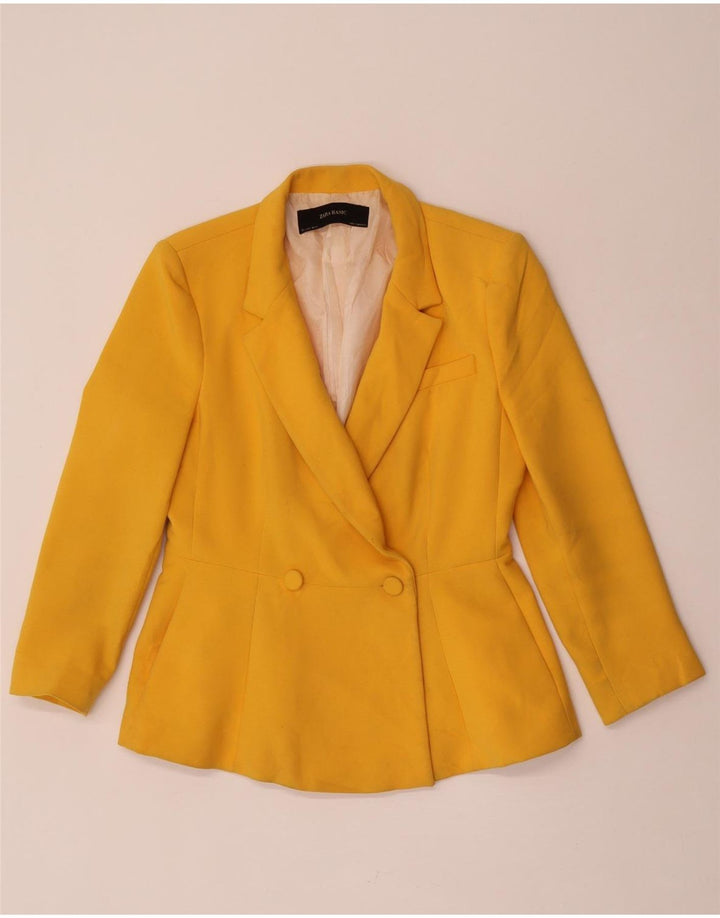 Zara Γυναικείο Μπλέιζερ Διπλό Μπουφάν UK 14 Large Yellow