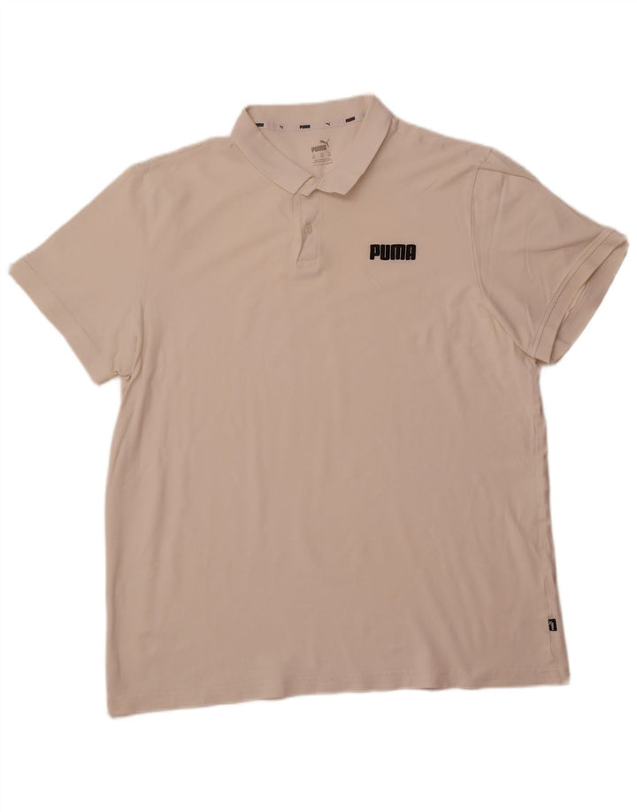 PUMA Mens Polo Shirt 2XL Off White