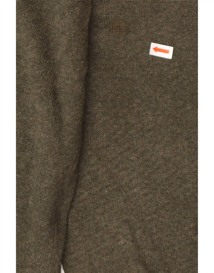 Marks & Spencer Mens Crew Neck Jumper Sweater 2XL Green Cotton