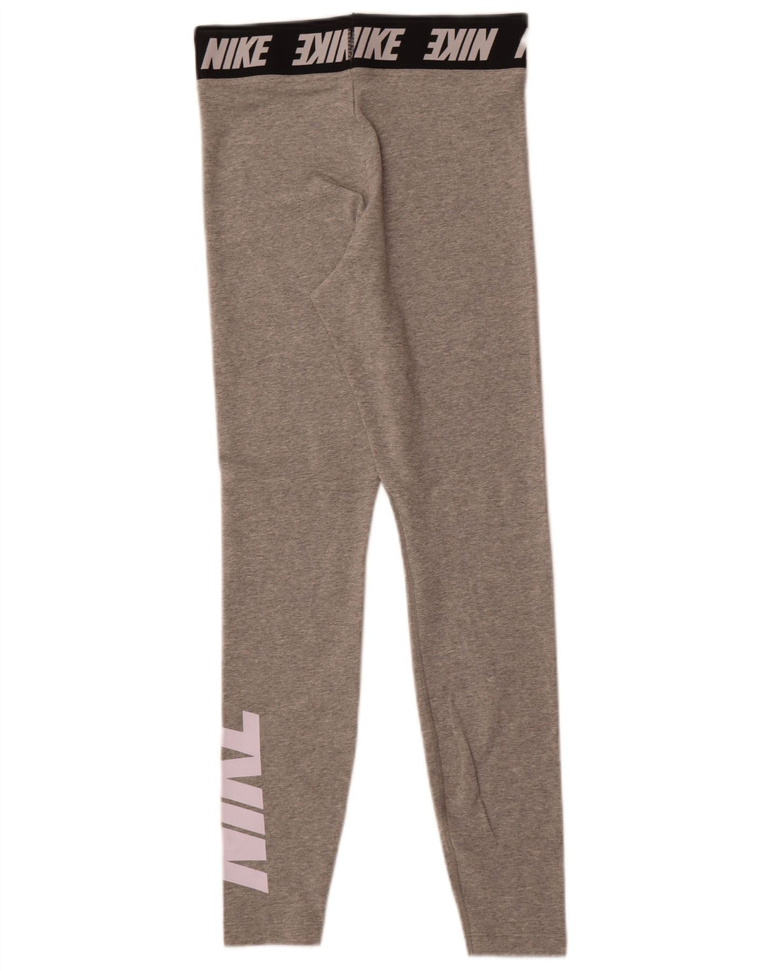 Nike Dame Grafiske Leggings UK 10 Small Grey Bomuld