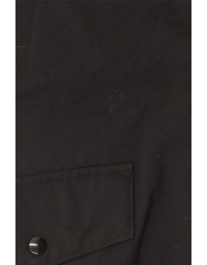 Adidas Mens Hooded Parka Jacket UK 36 Small Black Nylon