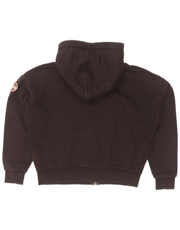 Colmar Womens Oversized Zip Hoodie Pullover UK 6 XS Schwarz Baumwolle