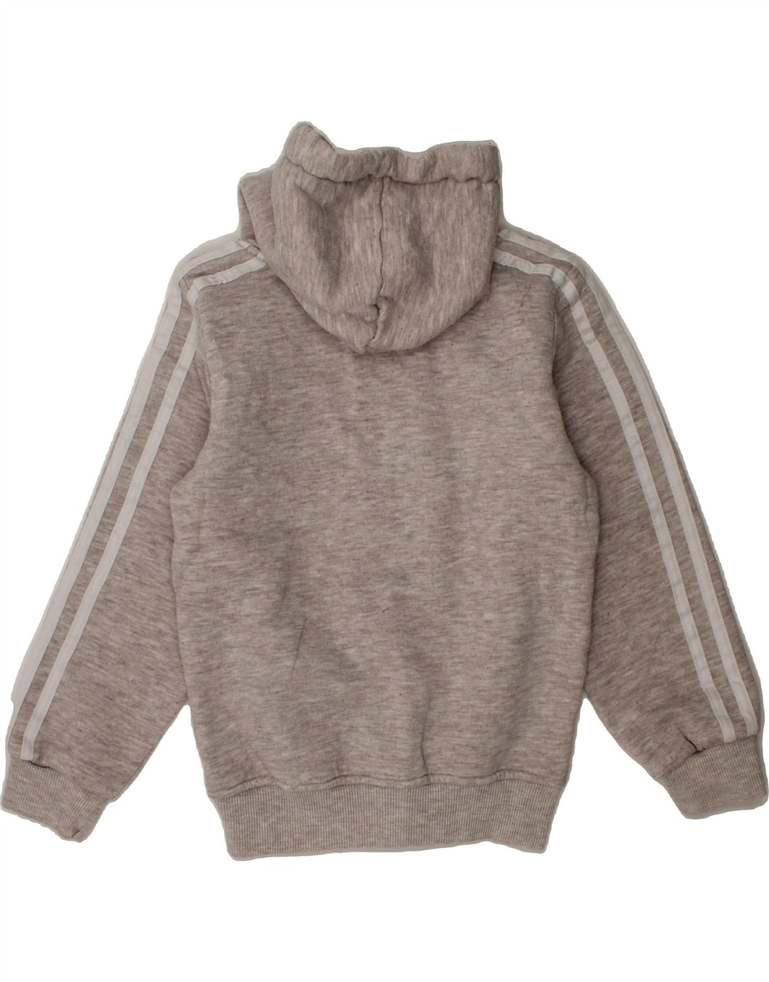 ADIDAS Girls Zip Hoodie Sweater 7-8 Years Grey Cotton Vintage Adidas and Second-Hand Adidas from Messina Hembry 