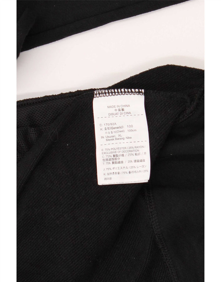 Felpa grafica Nike Dri Fit da uomo, XL, poliestere nero