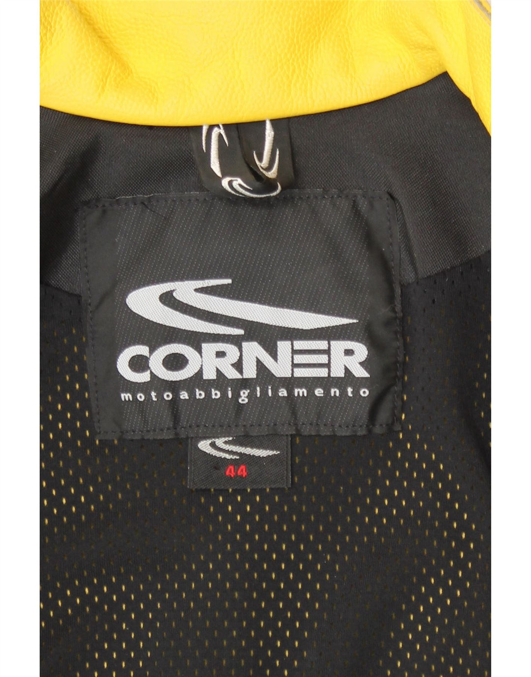 Corner Womens Leather Biker Jacket IT 44 Medium Yellow Leather