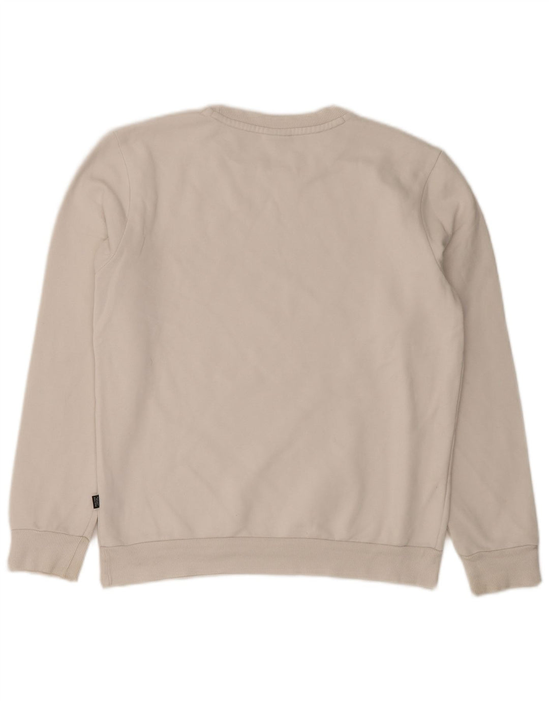 PUMA Mens Graphic Sweatshirt Jumper Small White Cotton
