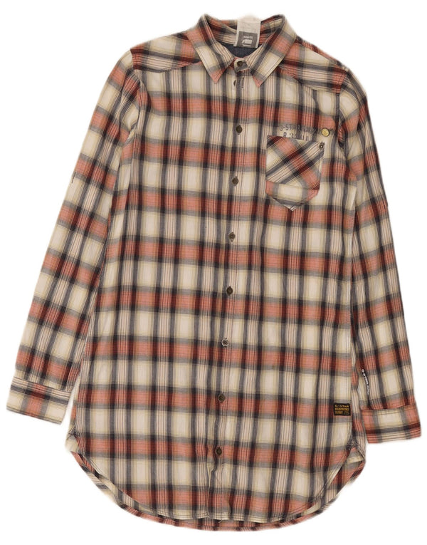 G-Star Damen-Hemdkleid, UK 10, Größe S, mehrfarbig, kariert, Baumwolle
