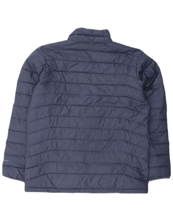 Columbia Mens Omni-Heat Liner Padded Jacket UK 40 Large Navy Blue Polyester