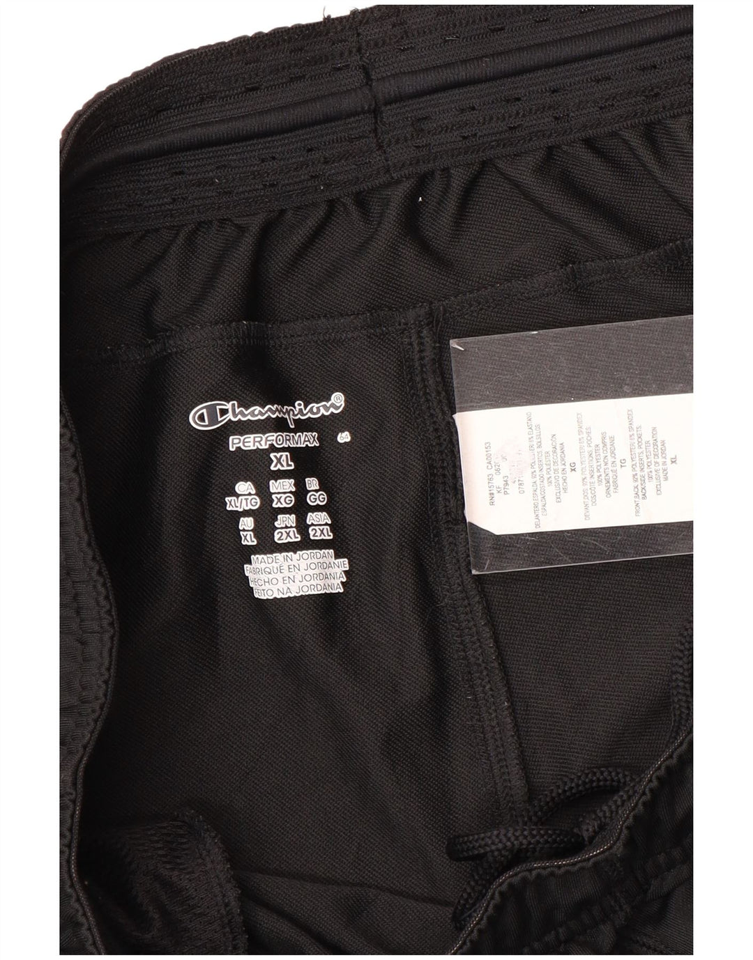 Champion Mens Tracksuit Trousers XL  Black Colourblock Polyester