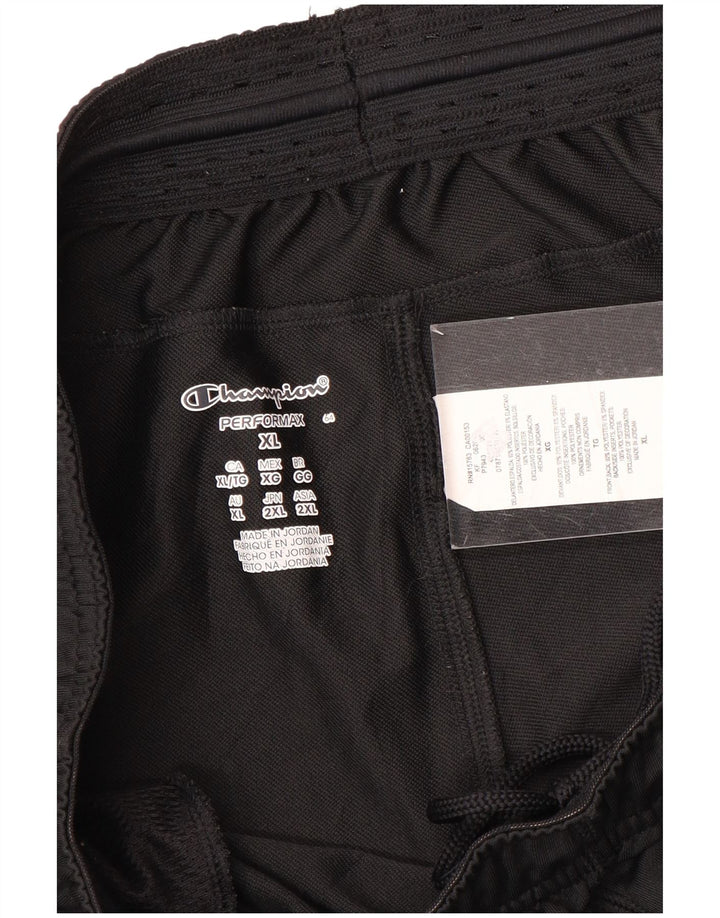 Champion Mens Tracksuit Trousers XL  Black Colourblock Polyester