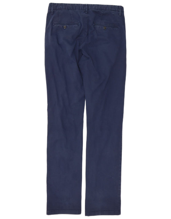 Zara Ανδρικό ίσιο παντελόνι Chino EU 42 Large W32 L34 Navy Blue Cotton