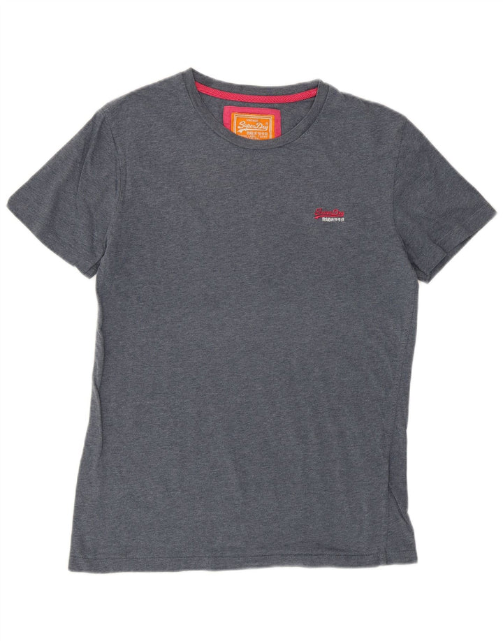 SUPERDRY Mens T-Shirt Top Small Navy Blue Cotton