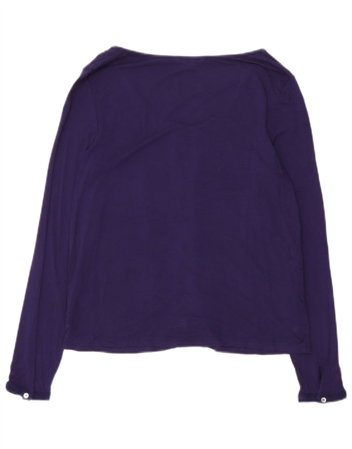 WHITE STUFF Damen Top Langarm UK 10 Small Lila Viskose