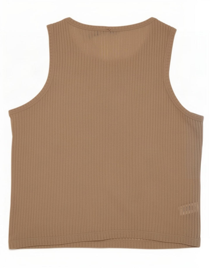 Zara Hombre Top Sin Mangas Transparente Poliéster Beige Grande