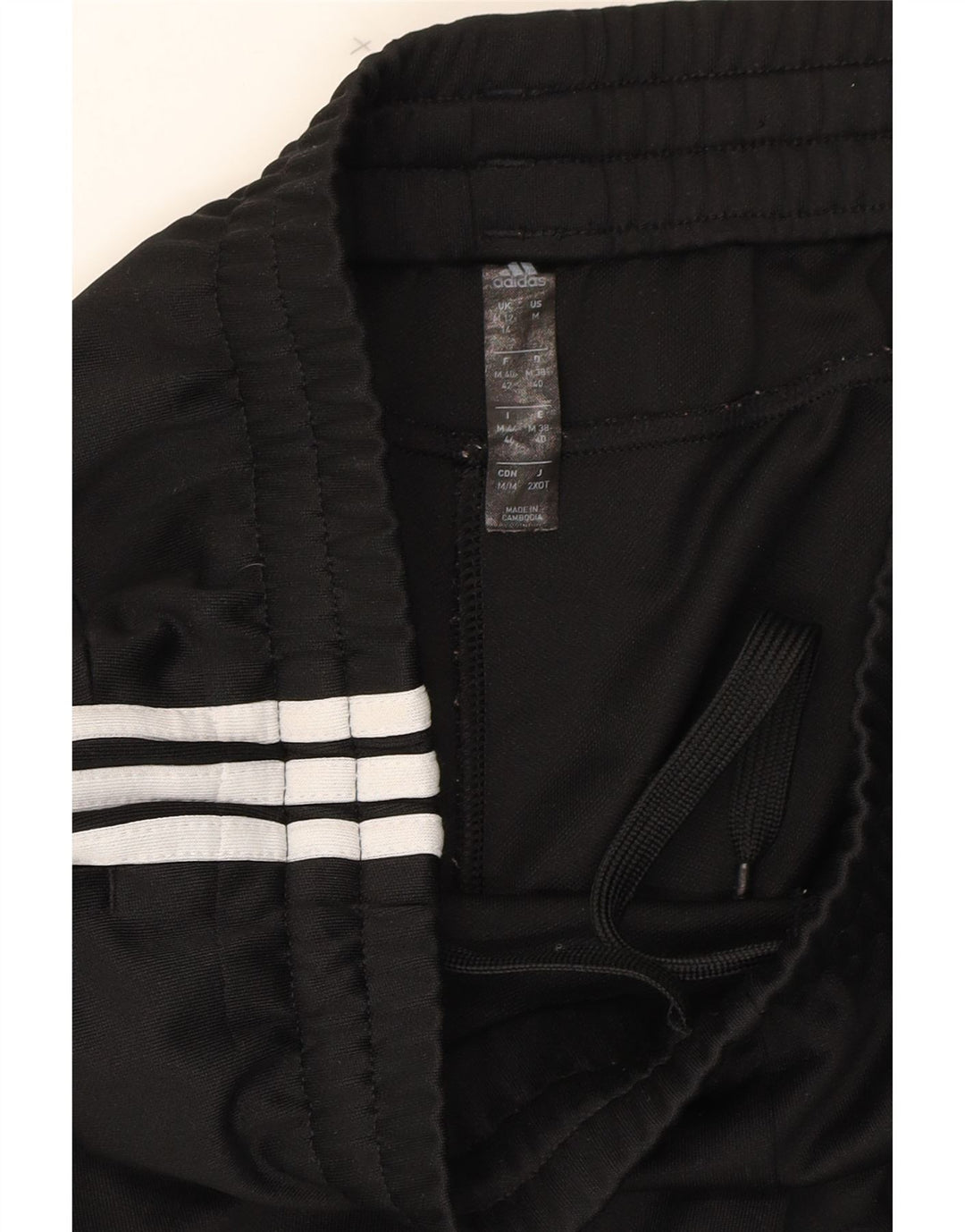 ADIDAS Womens Tracksuit Trousers UK 12/14 Medium  Black Polyester Vintage Adidas and Second-Hand Adidas from Messina Hembry 