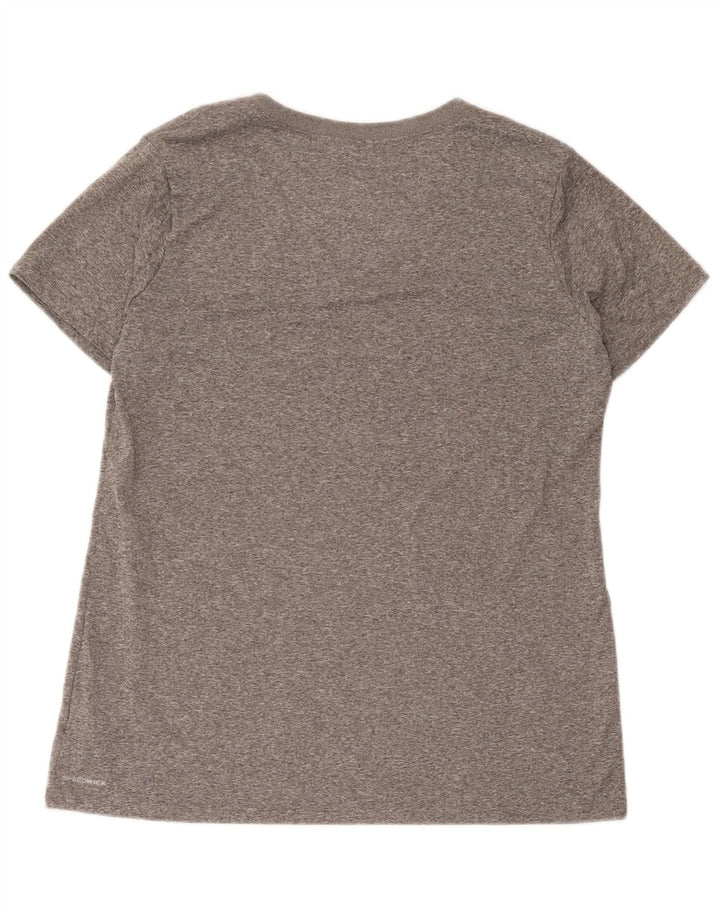 Camiseta feminina Reebok Top UK 16 grande poliéster cinza