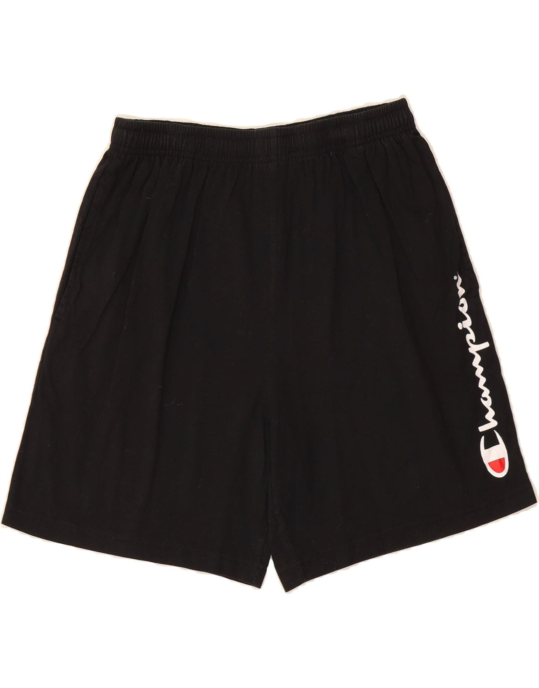 CHAMPION Mens Graphic Sport Shorts Large  Black Cotton Vintage Champion and Second-Hand Champion from Messina Hembry 