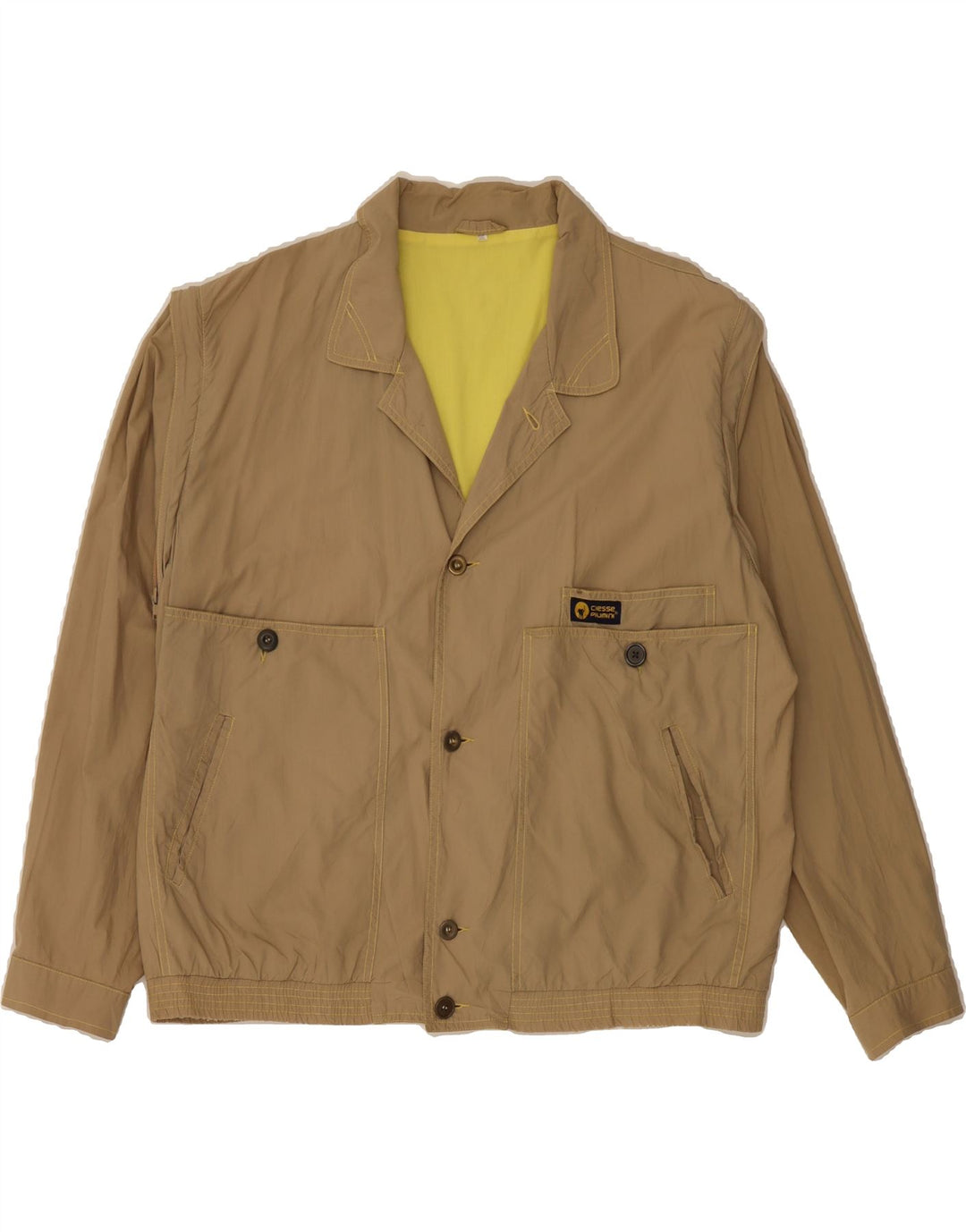 CIESSE PIUMINI Mens Bomber Jacket IT 56 3XL Brown Cotton Vintage Ciesse Piumini and Second-Hand Ciesse Piumini from Messina Hembry 