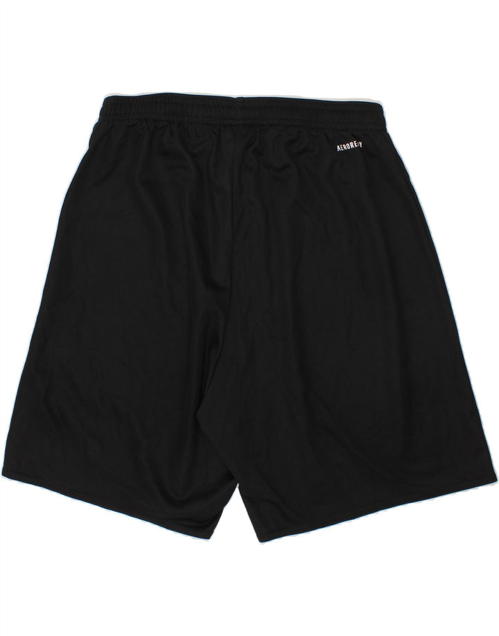 ADIDAS Boys Aeroready Sport Shorts 7-8 Years Small Black Polyester Vintage Adidas and Second-Hand Adidas from Messina Hembry 