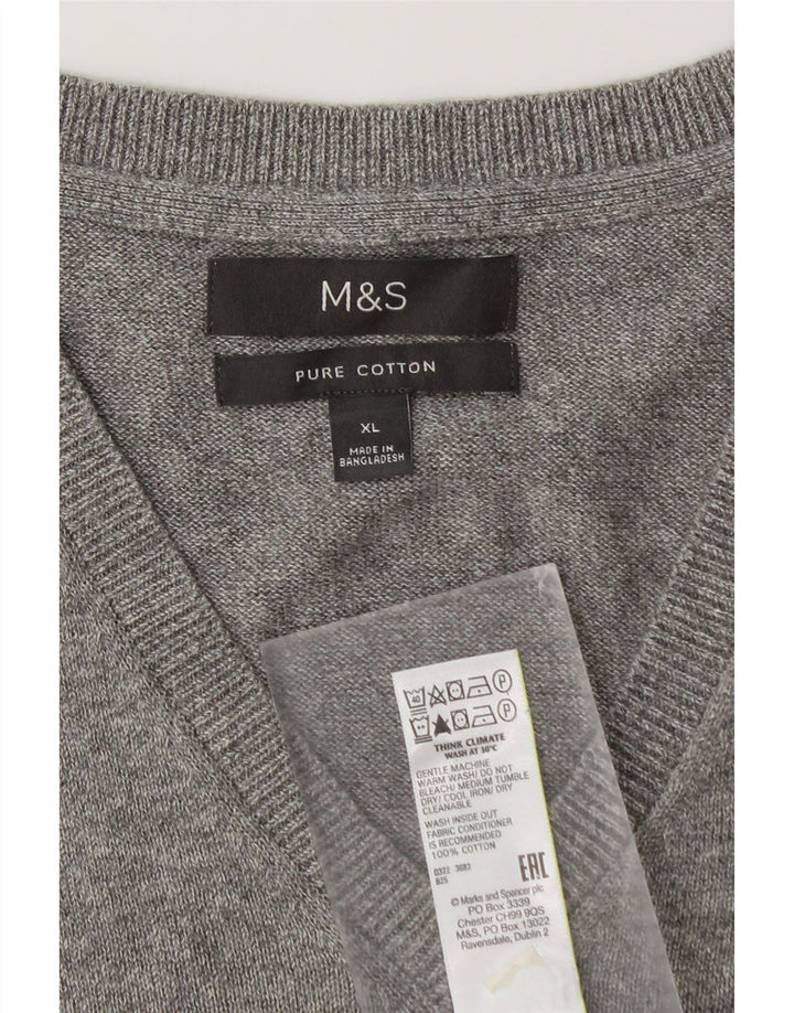 Мужская майка Marks & Spencer, XL, серый хлопок
