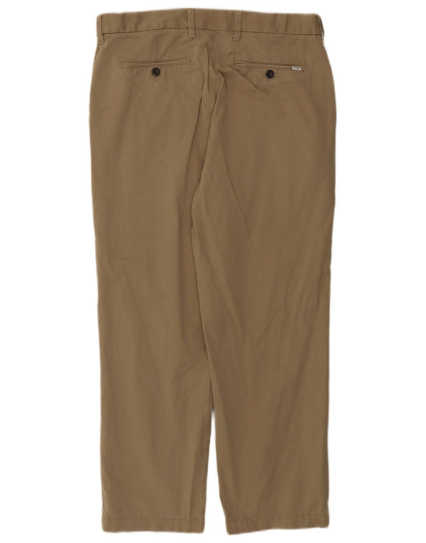Marks & Spencer Mens Regular Chino Trousers W34 L29 Khaki Cotton