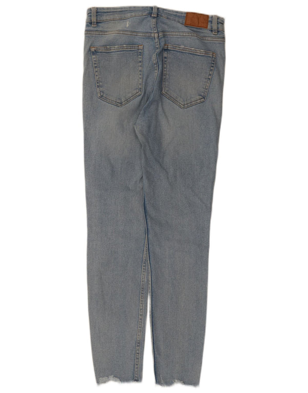 Zara Damen Distressed Skinny Jeans EU 40 Medium W30 L27 Blau