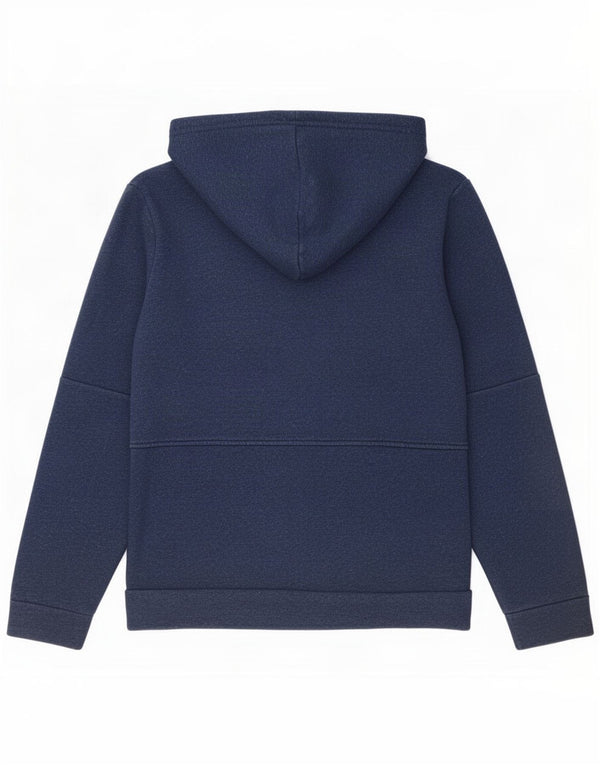 Maglione con cappuccio e zip da uomo Adidas in cotone blu navy medio