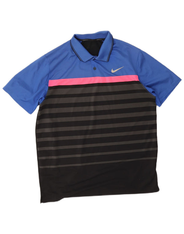 Polo Nike da uomo a righe grandi multicolori