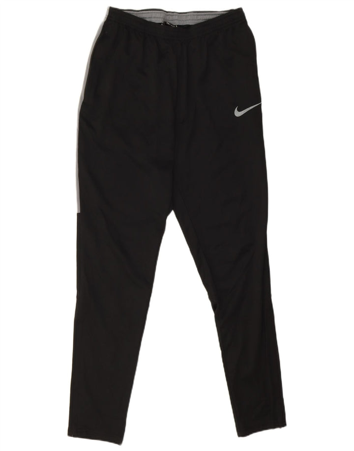 Nike Mens Dri Fit Tracksuit Trousers Small Black Colourblock Polyester