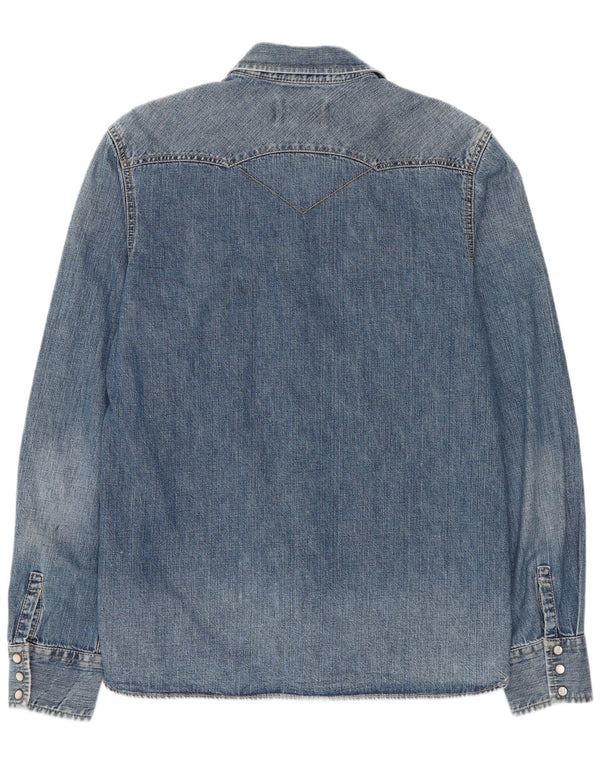 Levi's Chemise en Jean Western Homme Bleu Moyen Coton