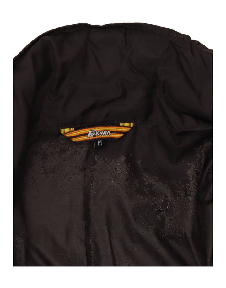 K-Way Mens Hooded Rain Jacket UK 38 Medium Black