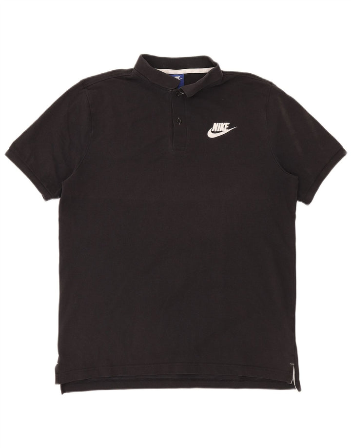Nike Mens Polo Shirt Large Black Cotton