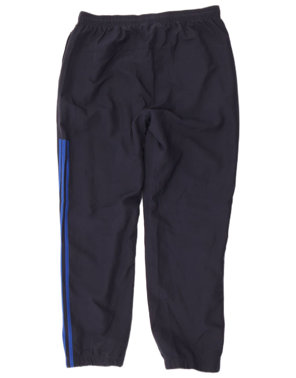 Pantaloni da tuta da uomo Adidas Large in poliestere blu navy