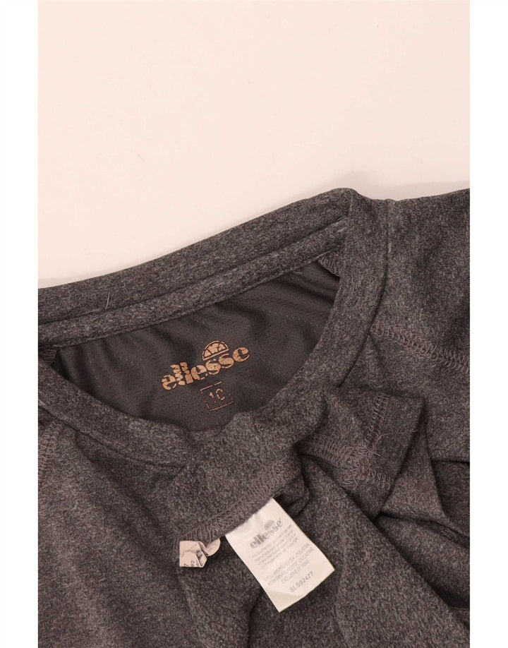 T-shirt grafica da donna Ellesse Top UK 10 Small Grigio Poliestere