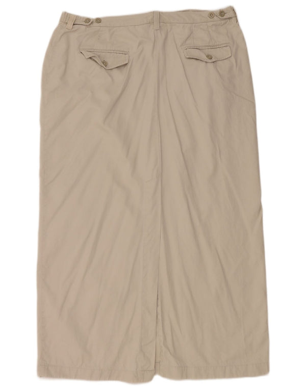 Marks & Spencer Womens High Waist Straight Skirt UK 20 2XL W36 Beige
