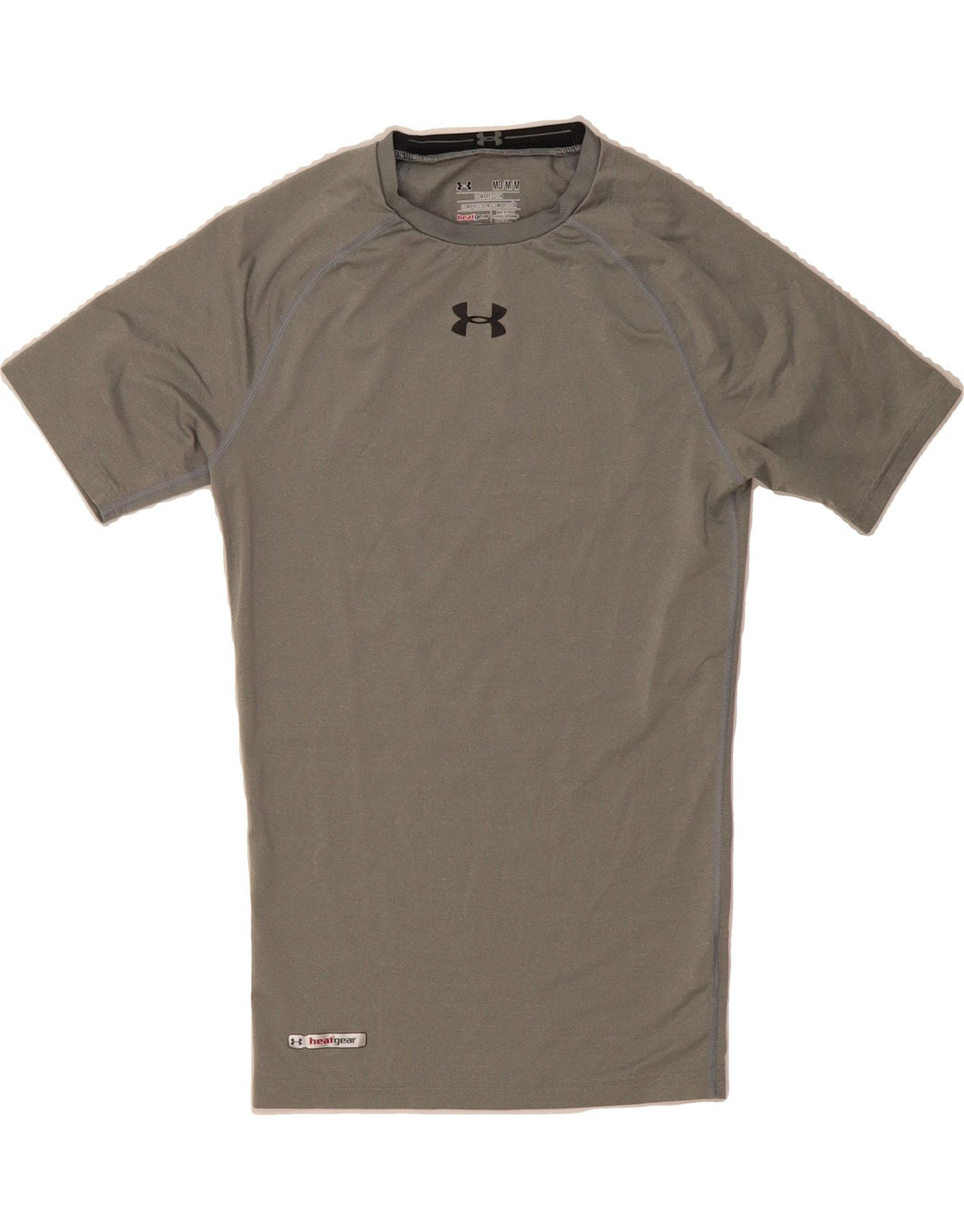 UNDER ARMOUR Womens Heat Gear T-Shirt Top UK 12 Medium Grey Polyester Vintage Under Armour and Second-Hand Under Armour from Messina Hembry 