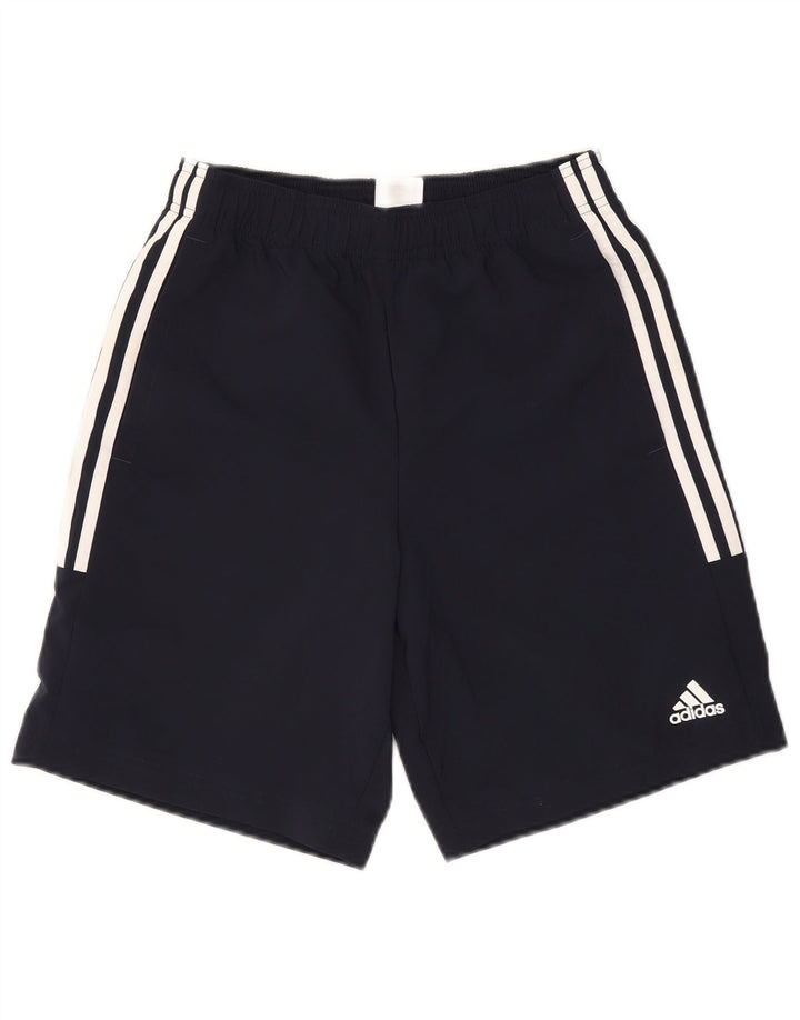Męskie spodenki sportowe Adidas, małe, granatowe, poliestrowe