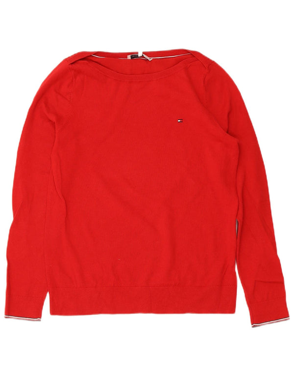 Женский свитер с вырезом «лодочка» Tommy Hilfiger UK 6 XS Красный