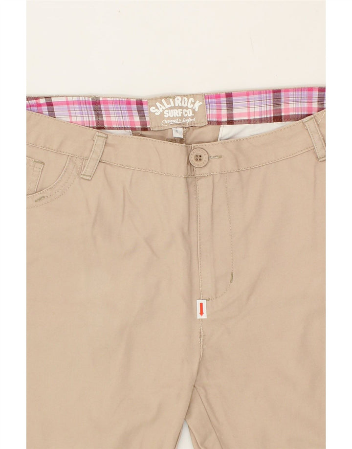 SALTROCK Womens Straight Capri Trousers W36 L21 Beige Cotton Vintage Saltrock and Second-Hand Saltrock from Messina Hembry 