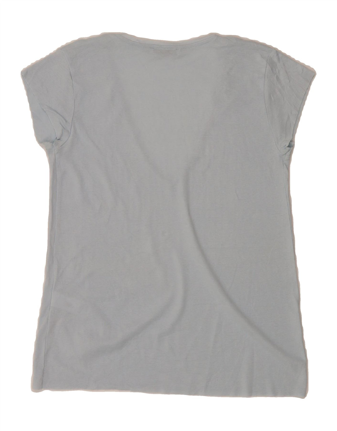 ZARA Womens T-Shirt Top UK 10 Small Blue Cotton Vintage Zara and Second-Hand Zara from Messina Hembry 
