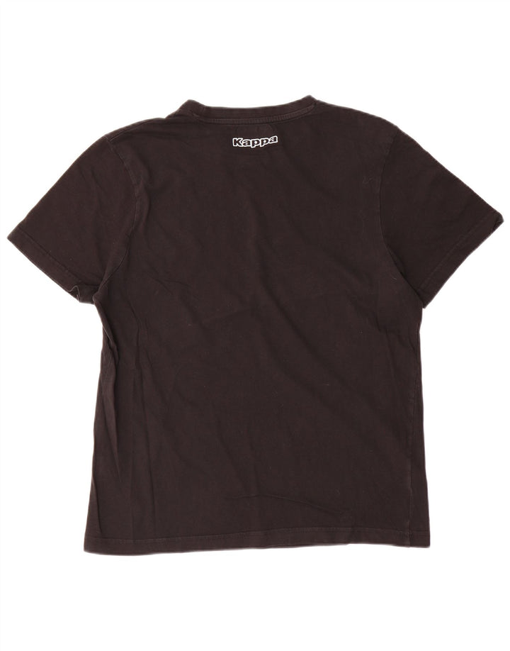 Kappa Mens Graphic T-Shirt Top Large Black Cotton