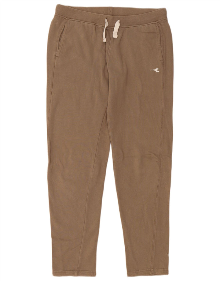 Diadora Womens Tracksuit Trousers Medium  Brown Cotton