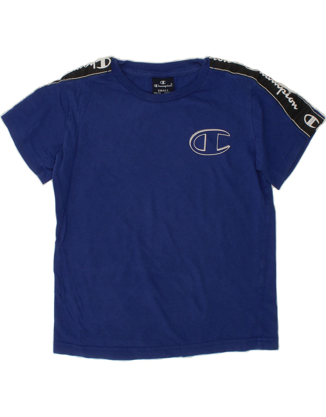 CHAMPION Boys Graphic T-Shirt Top 7-8 Years Small Blue Vintage Champion and Second-Hand Champion from Messina Hembry 