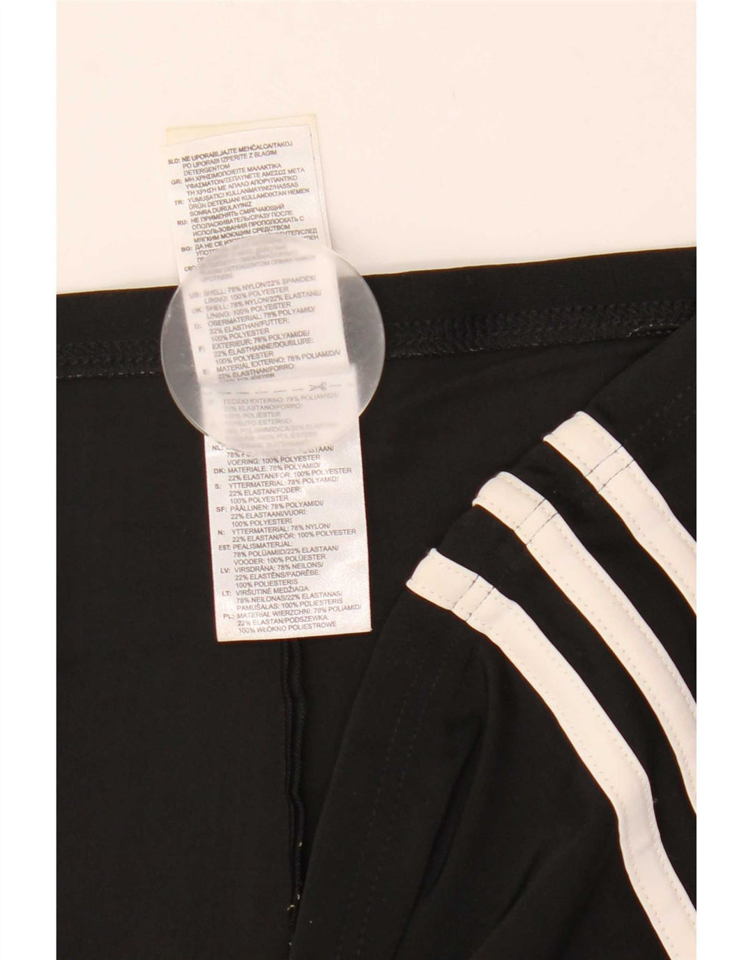 Adidas Womens Sport Shorts UK 14 Medium Black Nylon