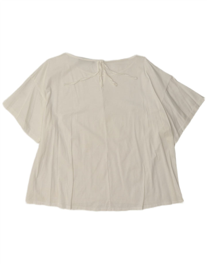 Max Mara Femme Weekend Blouse Top UK 18 XL Blanc