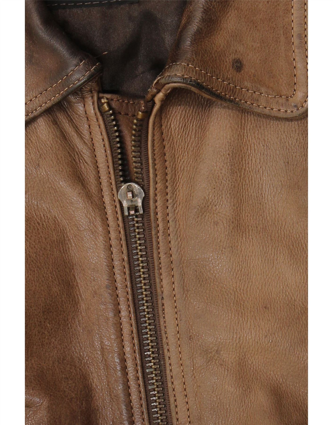 HALLHUBER Mens Leather Jacket UK 40 Large Brown Leather Vintage HALLHUBER and Second-Hand HALLHUBER from Messina Hembry 