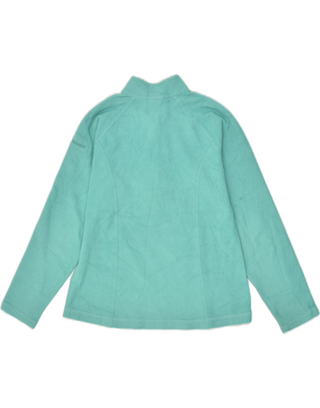 L.L.BEAN Womens Zip Neck Fleece Jumper UK 6 XS Turquoise Polyester | Vintage L.L.Bean | Thrift | Second-Hand L.L.Bean | Used Clothing | Messina Hembry 