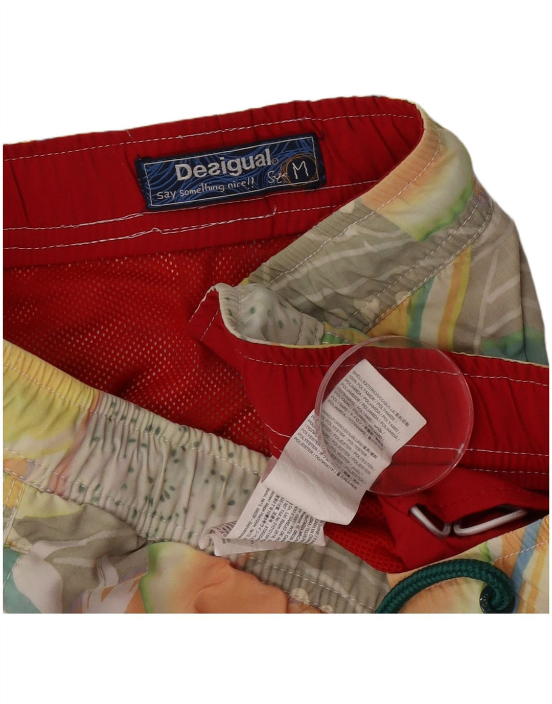 Desigual Mens Graphic Swimming Shorts Medium  Multicoloured Polyamide