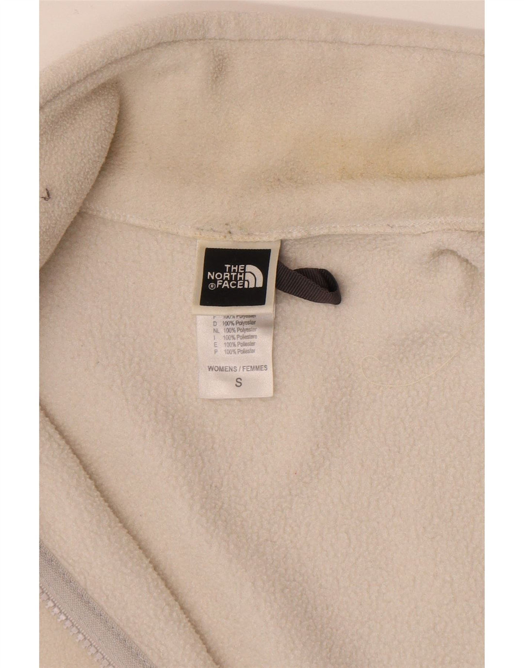 The North Face Womens Oversized Fleece Gilet UK 10 Small White Polyester